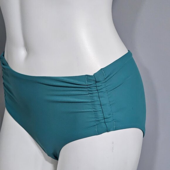Calia Adjustable Tie Front Swim Bottoms Jungle Green - Picture 3 of 7